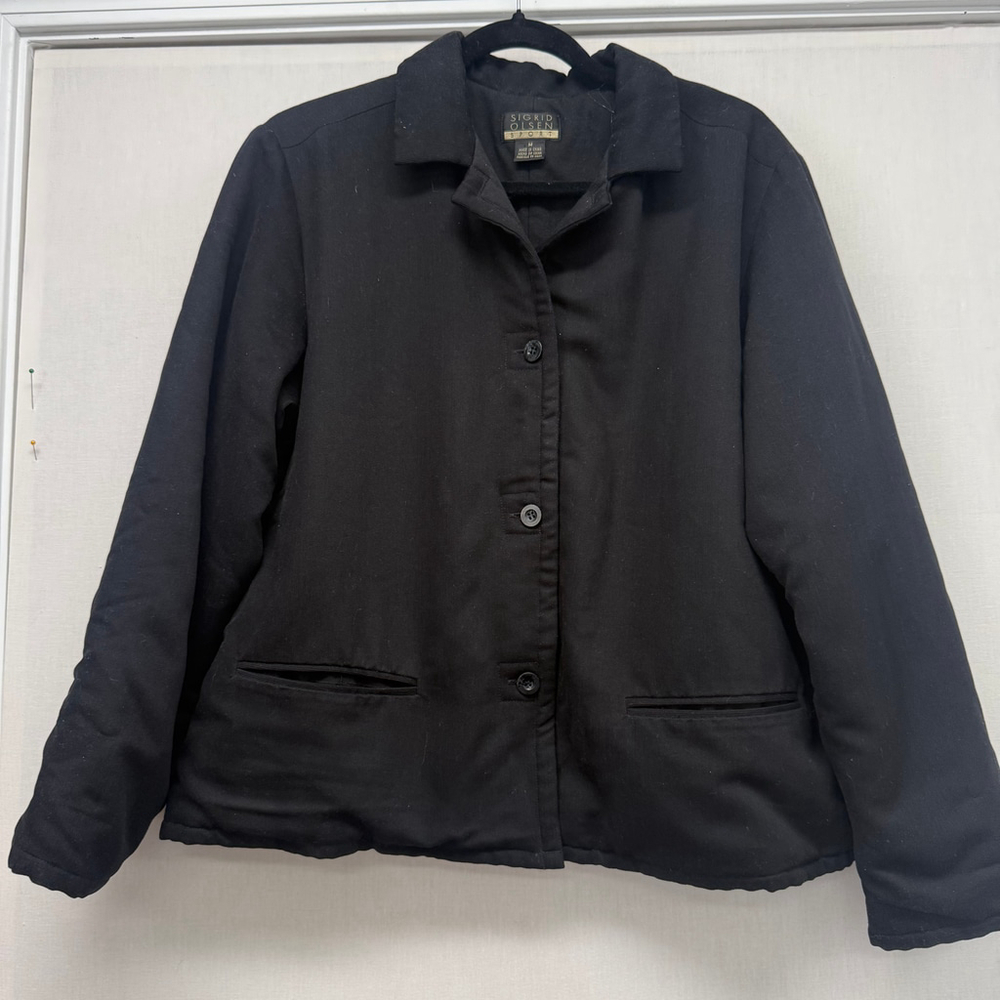 Women's Sigrid Olsen Sport Black Utility Jacket M